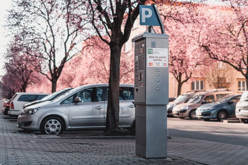 Network of car parks in the city of Zlín