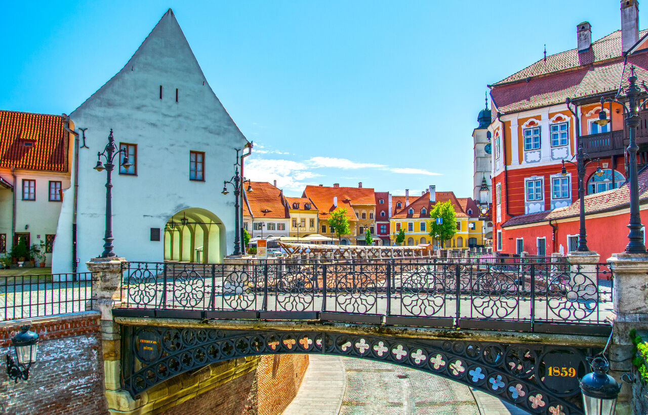 On-street parking in Sibiu